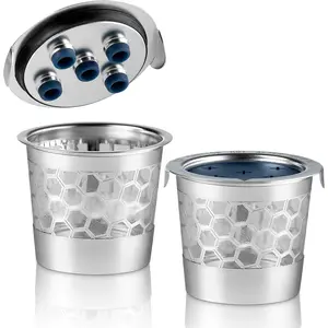 2 Stainless Steel  K Cups for  K , K  Plus, K Slim, K-Brew Chill, K-Duo Hot & Iced with Multistream Technology - 2 Refillable Kcups Coffee Filters for  Coffee Makers