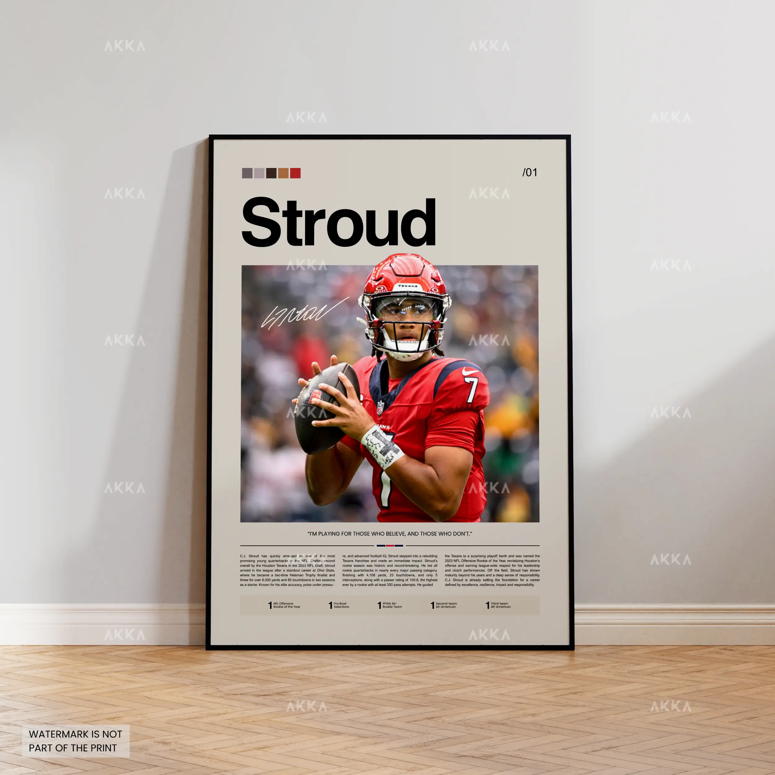 C.J. Stroud Poster, Football Fan Gift For Fans