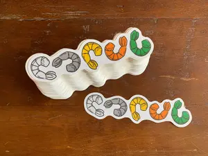 Jiu-Jitsu Shrimp Sticker (Kids Belt Rank Colors - Hip Escapes)