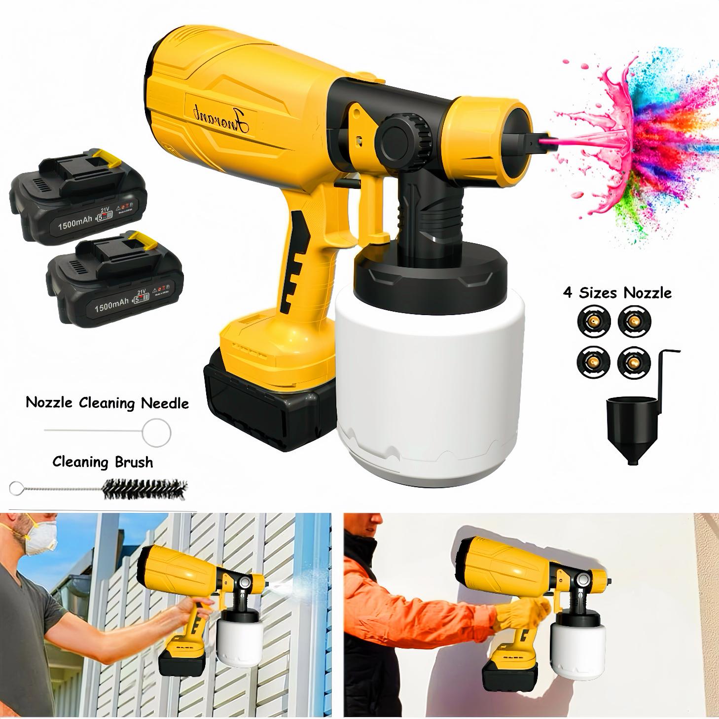 *Paint Sprayer High PowerElectric Spray Paint with Adjustable Spray WidthKnob 4 Nozzles,Easy to Clean for Paint Spraver forFurniture Garder Chairs Fence Walls Door Etc