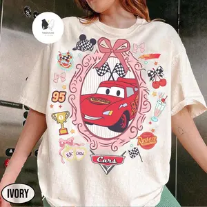 Vintage Coquette Bow Lightning #McQQ Shirt, Cars Tee, Trip Shirt, #McQQ Birthday Tee, Girl Trip Shirt, Cute Aesthetic Apparel