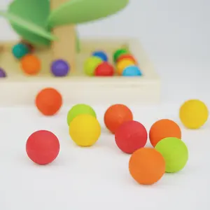 Wooden balls, large size (1 inch) / 10 pieces, for rainbow music tree and other ball rolling games