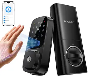 Smart Front Door Lock Featuring Palm Vein Technology, WiFi Keyless Access, Automatic Lock, Mobile App Remote Control & Voice Command Function