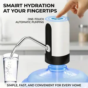 Portable Electric Water Bottle Pump | USB Rechargeable Automatic Drinking Water Dispenser | One-Touch Water Pump for 5 Gallon Container