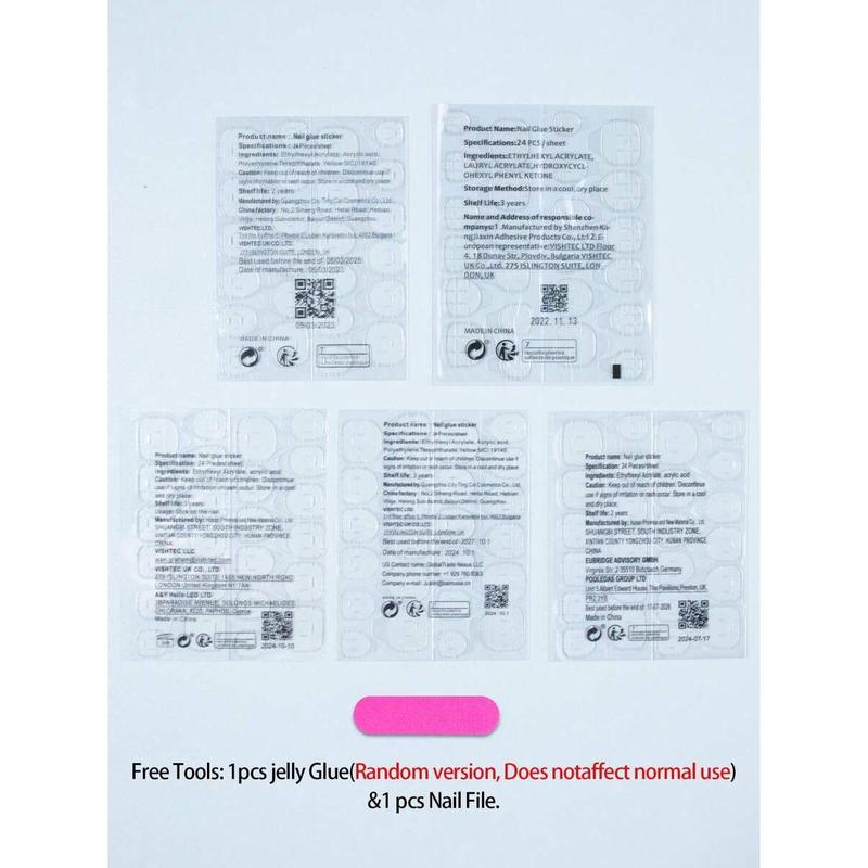 24pcs Oval Pink Bow Pearl Design White French Acrylic Short Press-On Nails Set, Includes: 1pc Jelly Gel And 1pc Nail File, French Manicure, Suitable For Women And Girls Daily Wear And Party, Nail Art Supplies