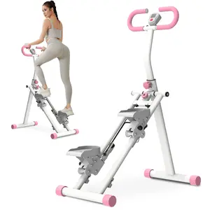 Stair Master for Exercise at Home Full Body Workout Machine, 330LBS Exercise Climber Fitness Equipment with Stable Frame Adjustable Handlebar, Compact Folding Cardio Exercise Climber