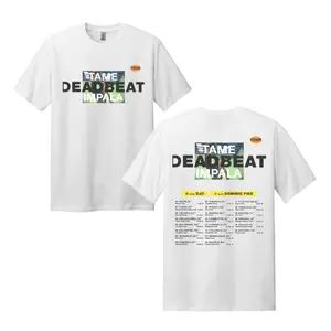 Tame Impala Deadbeat Tour 2026 Graphic T-Shirt – Double Sided Indie Psychedelic Concert Shirt for Fans Men Women