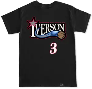 IVERSON 3 76ers 7 Sixers Basketball Allen Ezail Iverson MVP T Shirt