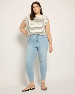 Plus Size Farrah Rocker Slash Skinny Jean