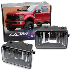 iJDMTOY High Power LED Fog Light For Ford 2015-2020 F-150, 2017-2022 F-250 F-350 (Part# FL3Z-15201-B FL3Z-15200-B)