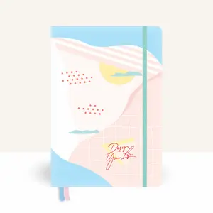 Fields Cover - A5 Planner Cover with Pockets - pastel, abstract, aesthetic, pink, blue, journal cover