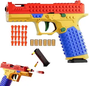 Tactical DIY Building Block Handle Set - Multiplayer Strategy Collaborative Toy Shooting Game for Outdoor Team Activities & Festival Gift Essential