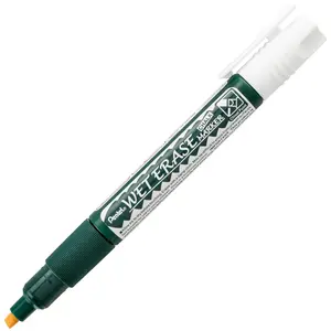 Wet Erase Chalk Marker, Chisel Tip, White, Each