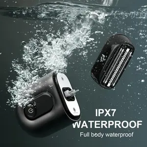 [TikTokShopBlackFriday]Mini Electric Foil Shaver for Men – 3 Floating Heads, USB-C Rechargeable, LED Display, Waterproof Wet/Dry Razor