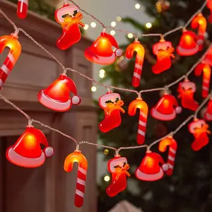 2024 LED Candy Cane Hanging Lights, Home Supplies Festive Decoration, Christmas Tree Decoration, Indoor Kids Gift for 2025 New Year