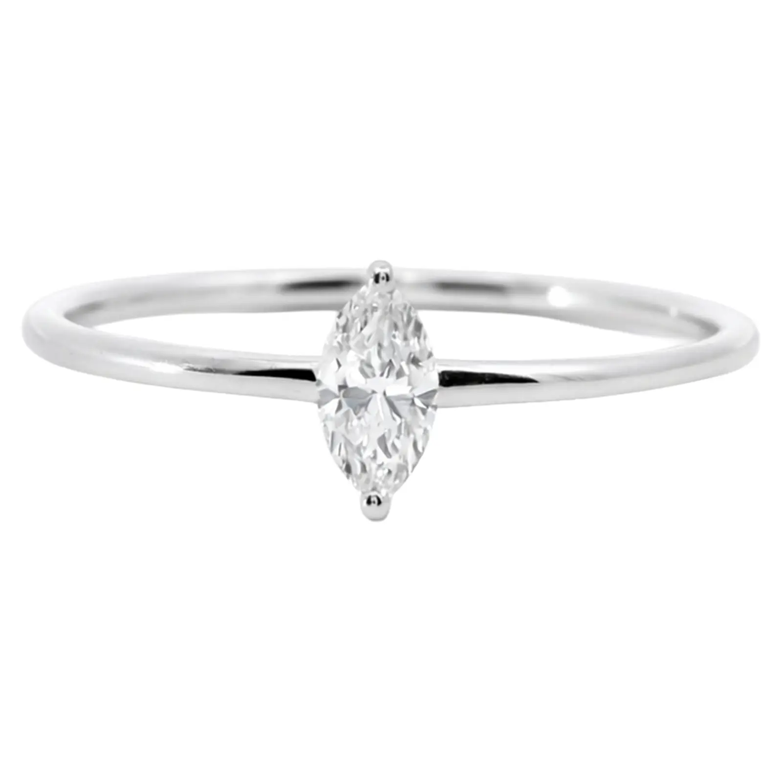 Petite Marquise Solitaire Ring