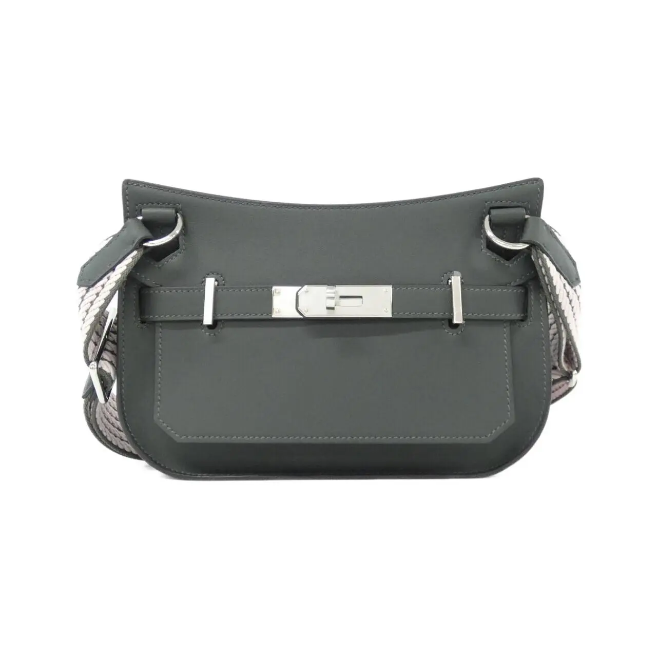 Pre-owned HERMÈS Calfskin Shoulder Bags Hermes Cordage Jypsiere Swift Shoulder Bag Mini