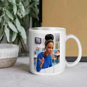 Black Doll Tmark cup Disgusted face Meme Funny African Gen Z mug