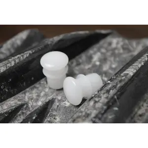 White Quartz Single Flared Plugs Pair