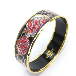Pre-owned HERMÈS Others Small Leather Goods Hermes Emilel GM Cloisonne Metal Bracelet