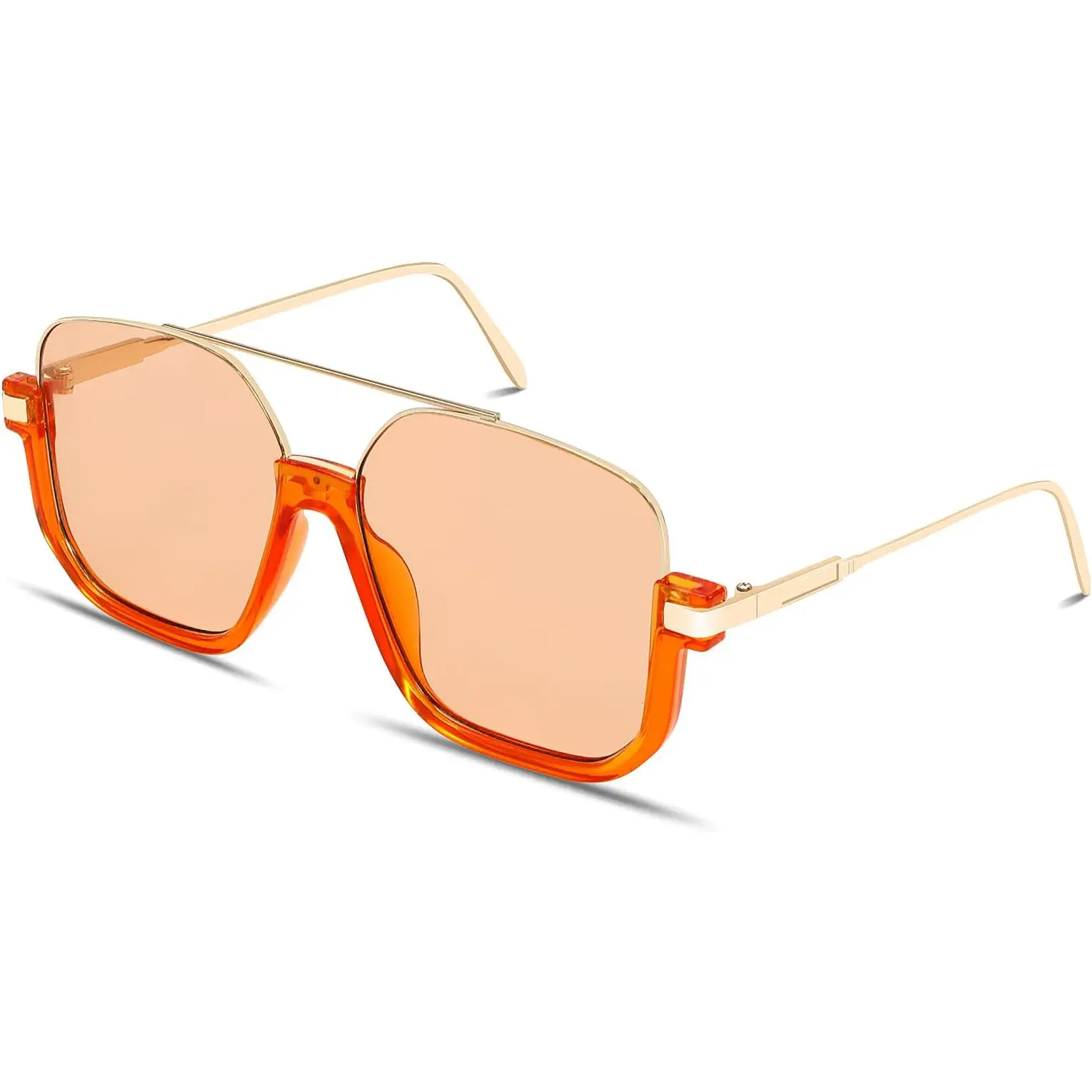 Gold Orange Frame - Light Brown Lens