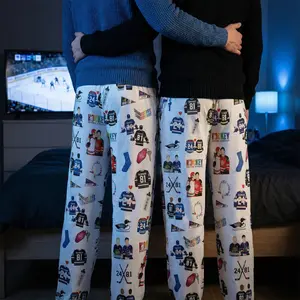 Heated Rivalry Pajamas Trousers (without pockets and belt loops), Long Pants With Rainbow Stickers On, Ilya Rozanov Shane Hollander Sleepwear, Hockey LGBT Merch, Gay Scene, Gay Storrie