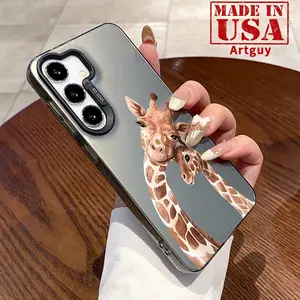 Case for Samsung Galaxy S24 Plus S25 Ultra S23 Ultra S22+ Cute giraffe Patterned Shockproof Silicone PC Back Protective Smartphone Cover Cellphone Protective