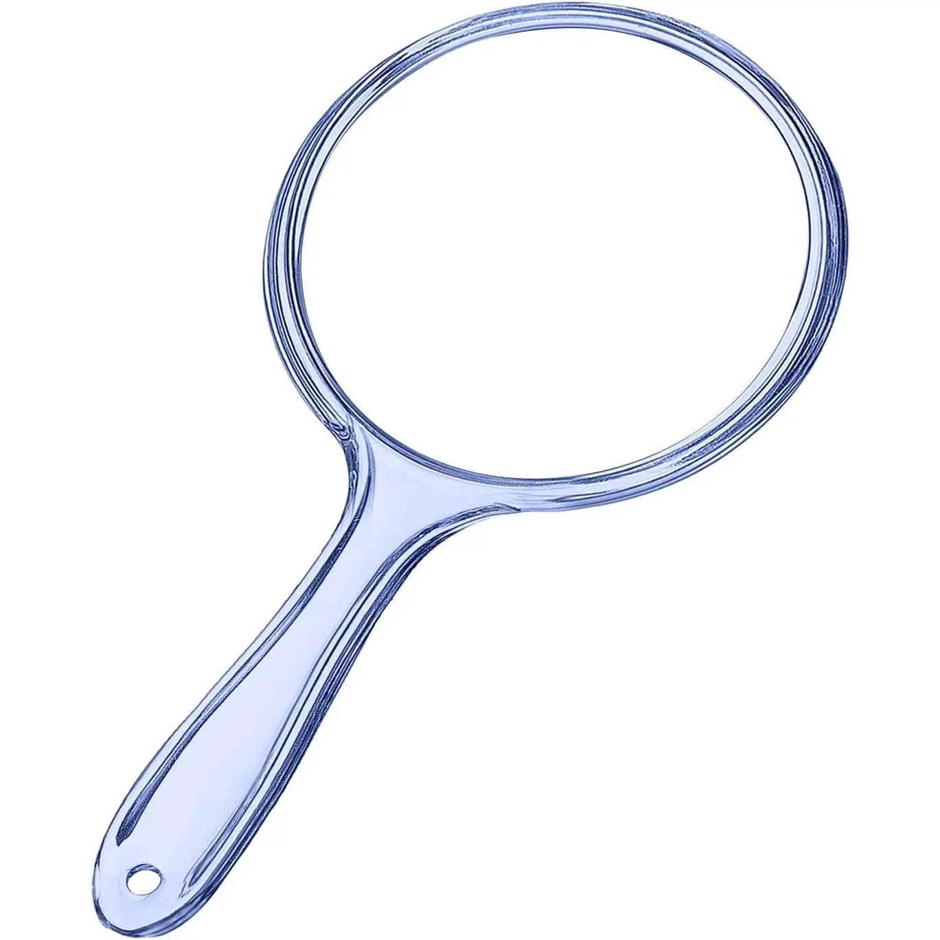 Han Mirror with Hanle, Hanhel Mirror Small Magnifying Mirror 1X 2X oule Sie Hanle Makeup Mirror,  Hanhel Mirror Roune Shape Blue