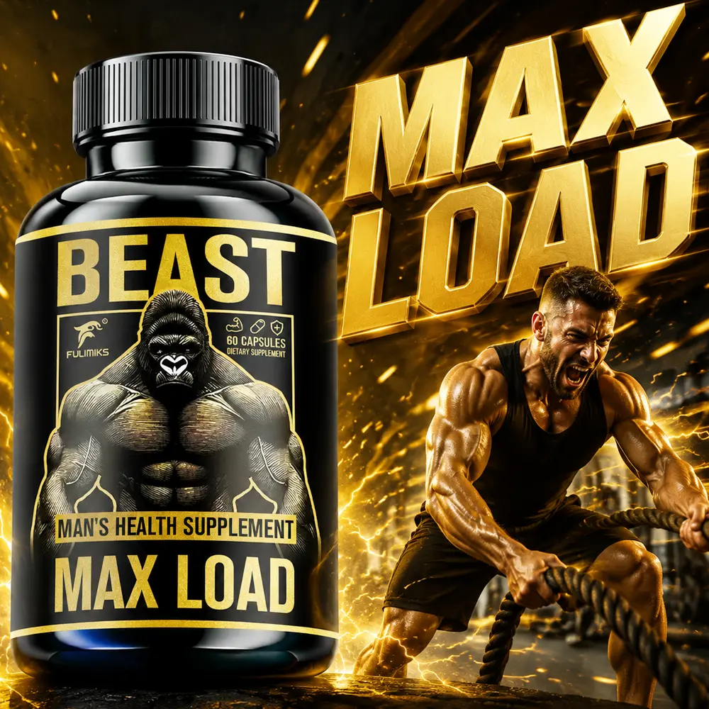 MAX LOAD Pills, Men'S Health Supplement Capsules, with Ashwagandha, L-Arginine, Tongkat Ali, Fenugreek, Panax Ginsen, Tribulus Terrestris, Maca Root, Testo, upport Energy & Vitality, Premium Formula, Best Choice