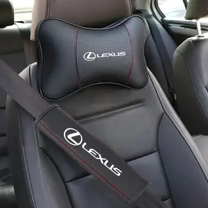 Leather Car Headrest Neck Pillow Seat Belt Shoulder Pad for Lexus ES300 RX330 RX300 GS300 IS250 IS200 CT200h IS300 NX RX LX GX GS Car Accessories