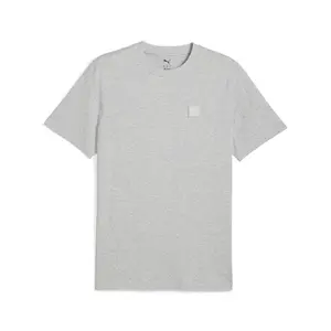 PUMA Mens Essentials Elevated Crew Neck Short Sleeve Casual Tops Casual - Grey