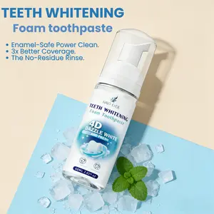 Halo Code 4D Dazzle White Foam Toothpaste - No-Brush Whitening in 60 Seconds, Advanced Foam Technology, Mint Fresh, 60ml, Effective Oral Care for Adults natural health gentle snow removal cleaning improves breath xylitol strips