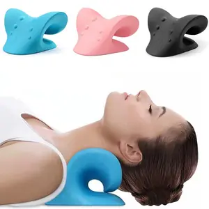 Cervical Spine Stretch Neck Shoulder Relaxer Cervical Muscle Relaxation Traction Device Shoulder Massage Pillow Spine Correction V-shaped Curvature Support Ergonomic Design