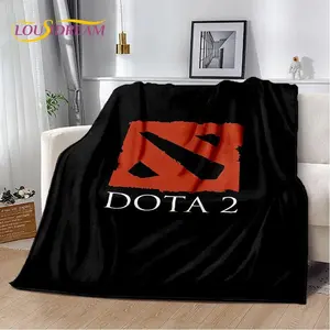 Dota 2 Classic Gamer Flannel Throw Blanket, Warm Blanket for Gaming Room Sofa Bedroom and Picnic Activities
