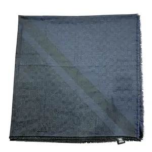Pre-owned GUCCI Wool Small Leather Goods Silk Stole