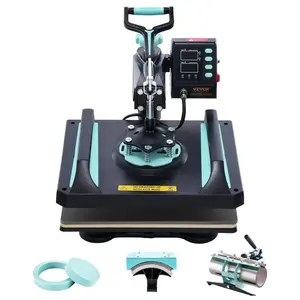 VEVOR Heat Press, 12x 10inch Heat Press Machine, 360 Swing Away T-Shirt Pressing Machine, Fast and Even Heating, Digital Precise Control, Heat Transfer Machine for T-Shirts/Pillows/Bags, PinkVEVOR Super Brand Day