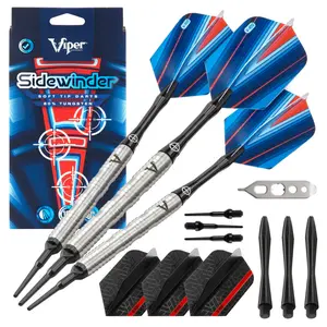 Viper Sidewinder Darts 80% Tungsten Soft Tip Darts Shark Fin Barrel 18 Grams