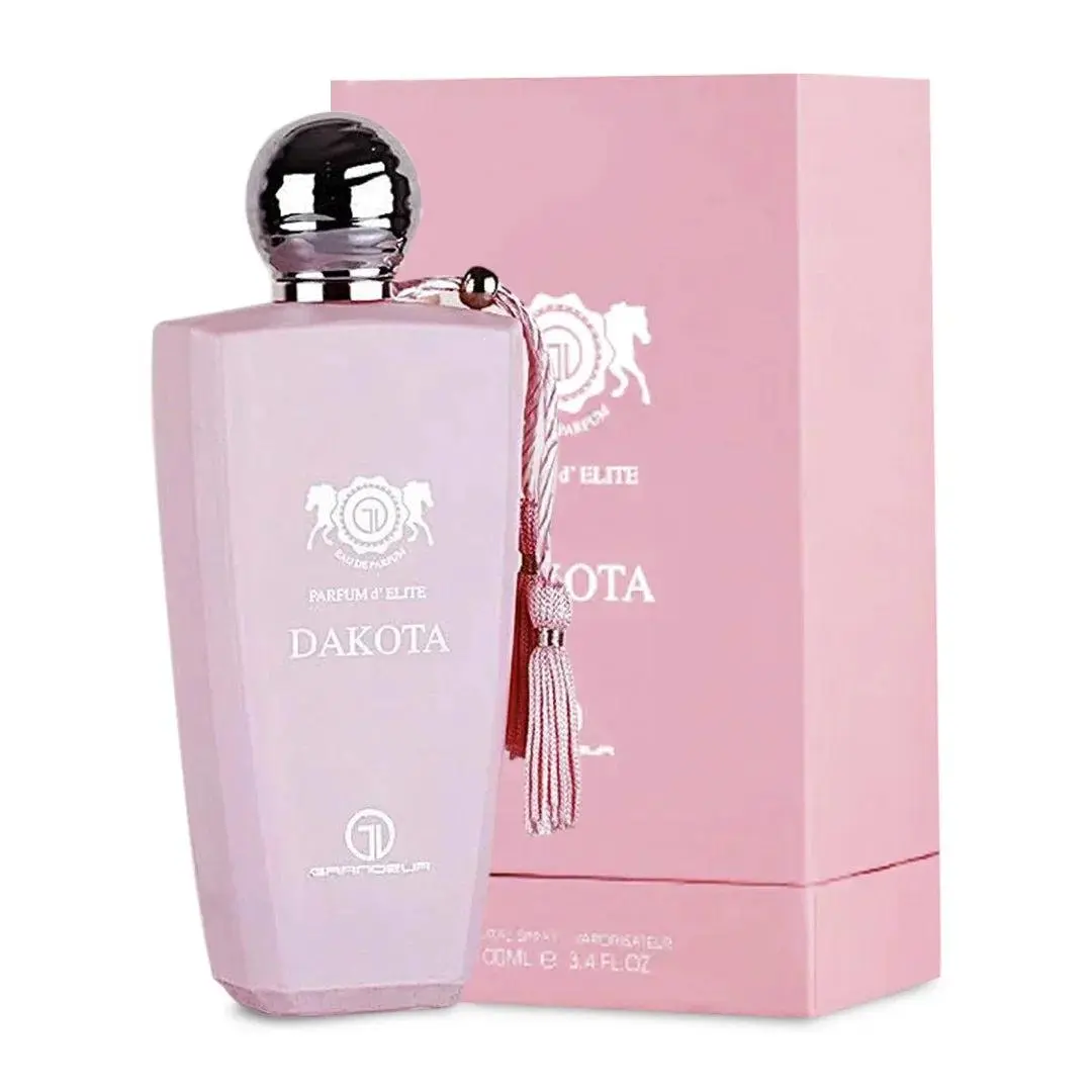 GRANDEUR Elite Dakota EDP, Exotic Unisex Fragrance with Litchi, Turkish Rose, and Vanilla - 100ml (3.4 oz) Single Bottle, Vanilla Scents, Single Item, Alcohol Free, Exotic Floral, Smelling Good, Standard Size, Women Unisex, Fruity, 24 Months
