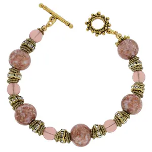 Glass Of Venice Murano Glass Symphony Bracelet - Rose Pink