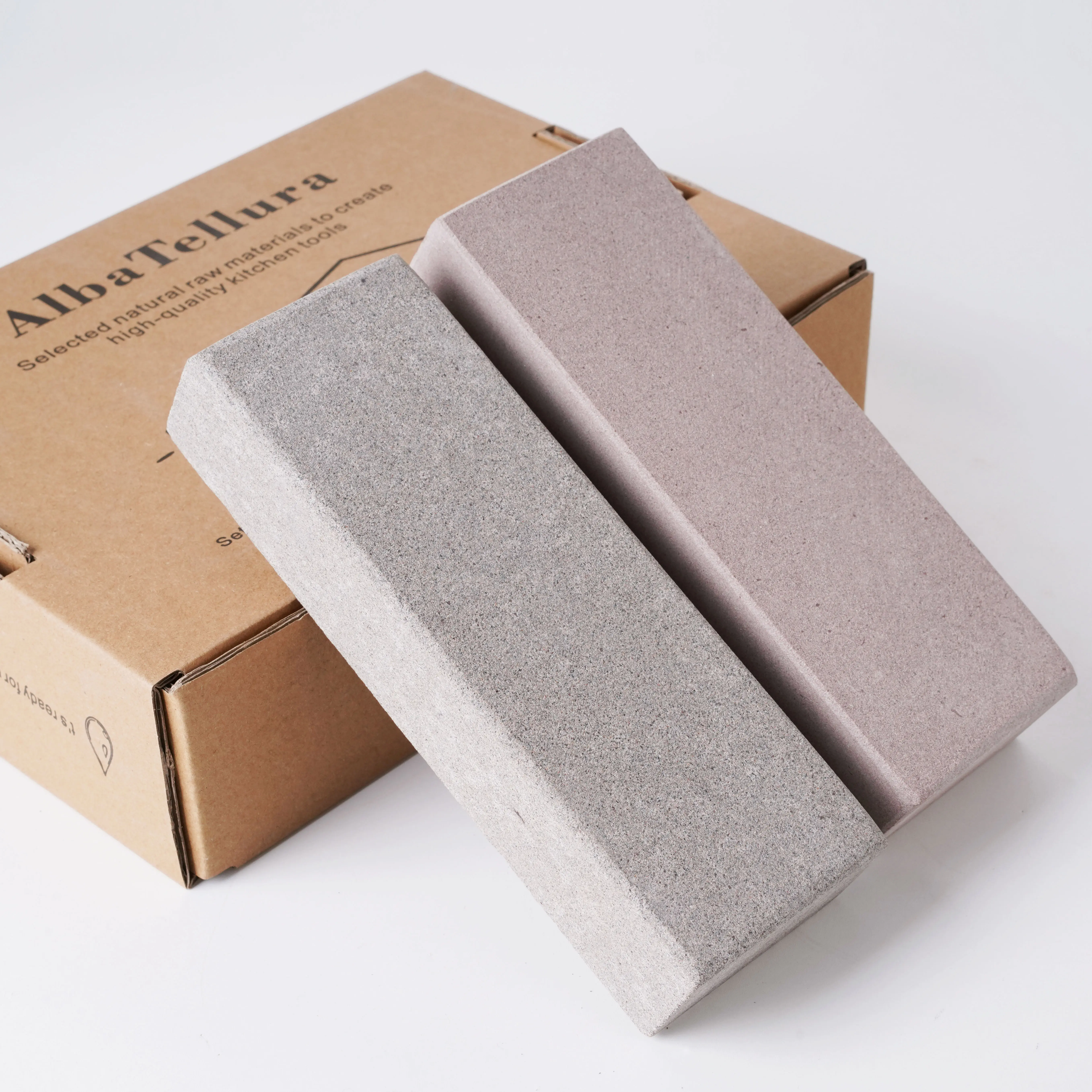 Kitchen Knife Set with 400/1000 Grit Natural Sharpening Stones, Non-Slip Pads, Manual Sharpener, Gift Box Packaging - No Battery, No Magnets, Minor Natural Texture Variations, Slight Cosmetic Imperfections, Ideal for Kitchen Use & Gifting (Holidays)