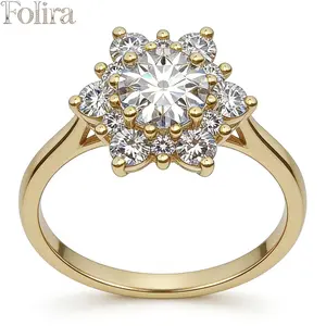 Light Luxury Snowflake Ring for Women, Cubic Zirconia Inlaid, Elegant Jewelry, Everyday and Party Accessory, Perfect Gift for Her and Best Friend, Sizes 6–10