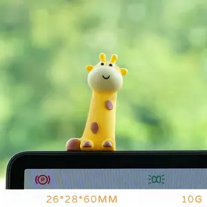 Cute Giraffe Mini Figurine, Display Decor, Car Interior Decorative & Girl Car Interior Accessories, Resin Animal Desktop Decoration for Screen and Desk, Car Accessory, Car Ornament