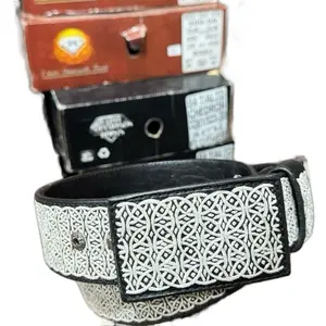 Talla 38 Charro Belt - 2" Wide Fine Pita Hand Embroidered Western Fashion Accessory