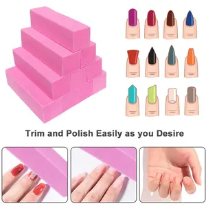 10PCS Sponge Buffer Block Set Nail Files Manicure Pedicure Care Nail Art Buffing Sanding Polishing White Sponge Nail Tools