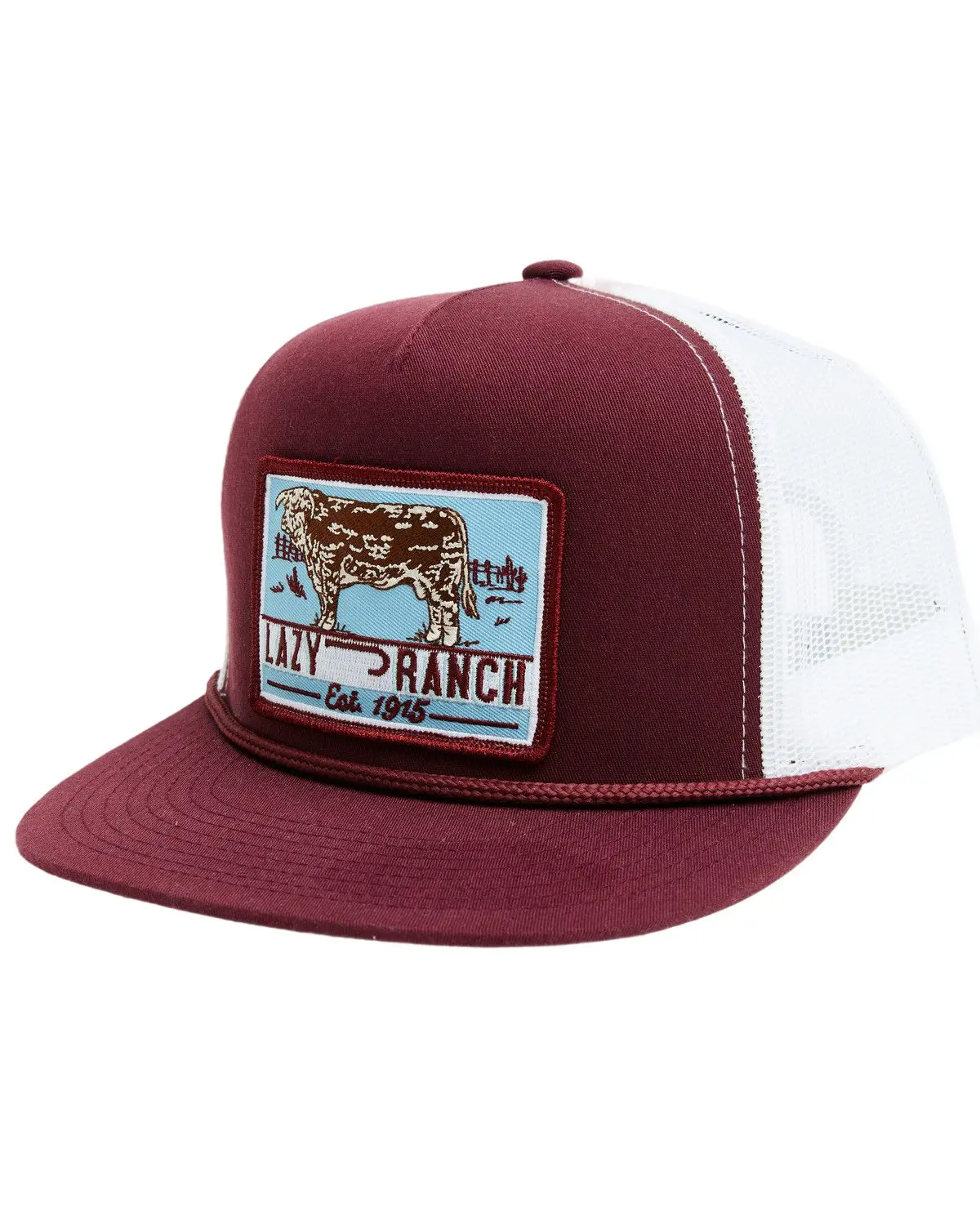 Lazy J Ranch Wear Men's Men'S Bull Trap Ball Cap - Marwht4-Bt-Blu