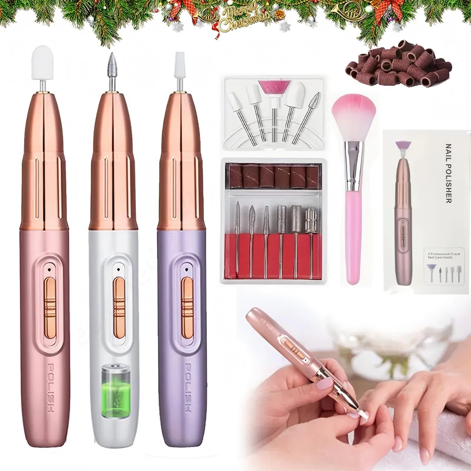Professional Portable Electric Nail Drill Kit, 1 Set Nail Art Drill with Drill Heads, Professional Nail Drill Machine Efile Manicure Pedicure Tools with Nail Drill Bits for Home & Salon, Nail Tech Supplies