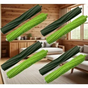 4 Sets Multi-Surface Rubber Brush Roller Replacement for Robotic Vacuum Cleaners, Durable Self-Cleaning Bristles, Compatible with Various Models, Tangle-Free Design, Enhanced Suction Performance kitchen  critters