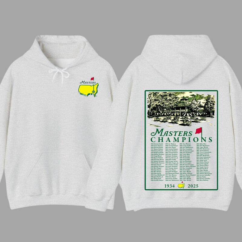 2025 Masters Tournament Augusta 91 Years Hoodie, Golf Tournament T-shirt, Masters Golf T-shirt, The Masters Golf Cup Tee For Men, Gifts For Men, Casual Streetwear Top