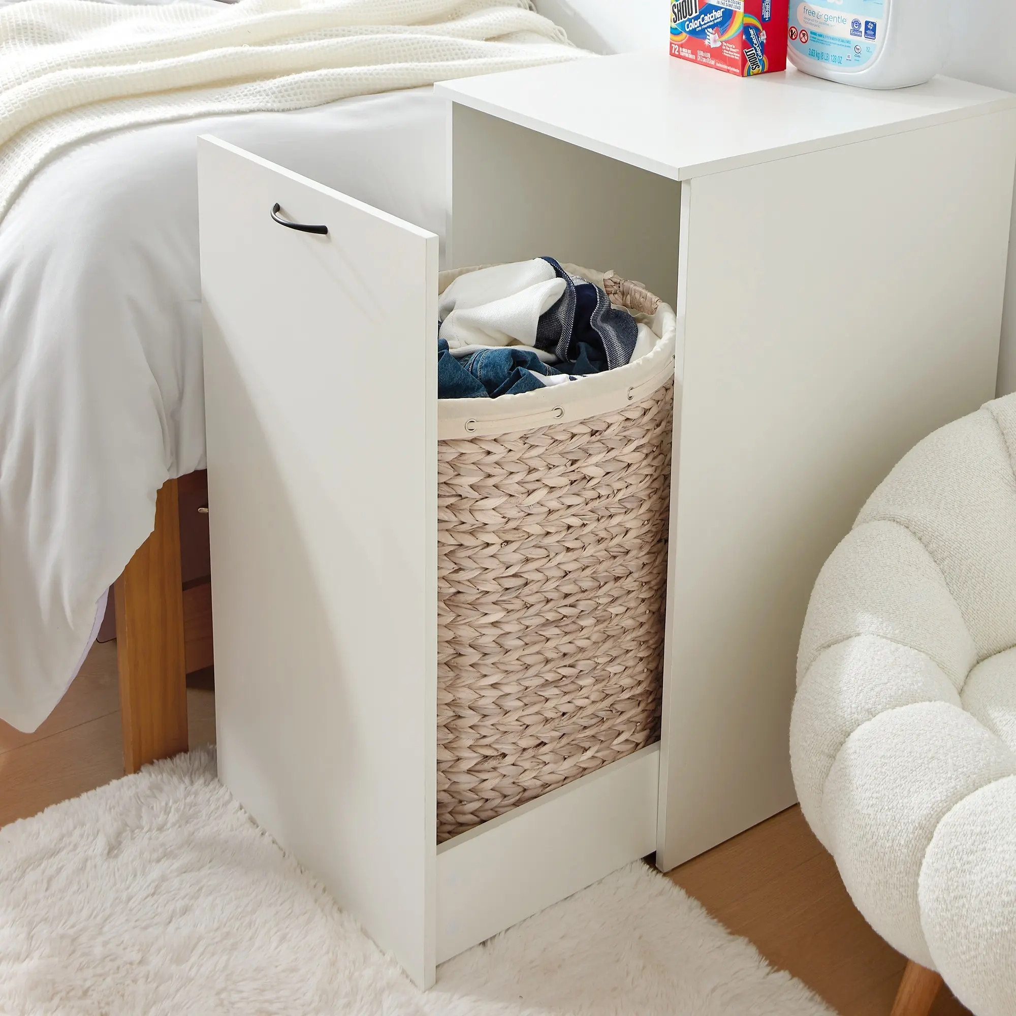 Yak About It Hidden Laundry College Cabinet - White
