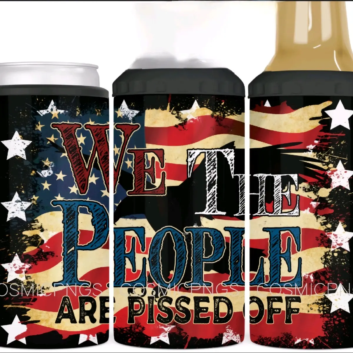 4 in 1 Can Cooler - We The People Stainless Steel Beverage Bottled